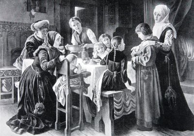 A infância de Martin Luther, ilustração de "A História da Nação" de Gustav Adolph Spangenberg