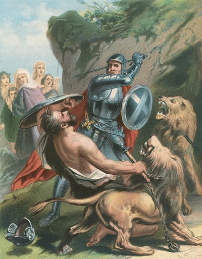 A Batalha do Grande Coração com o Gigante Severo e os Leões de Gustav Bartsch