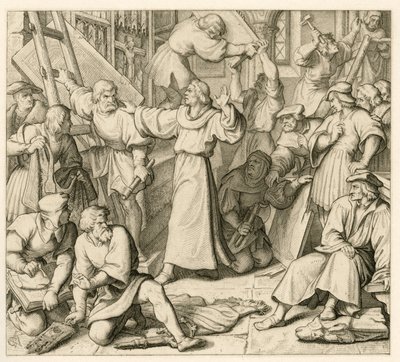 Martinho Lutero contra a iconoclastia de Gustav Ferdinand Leopold Konig