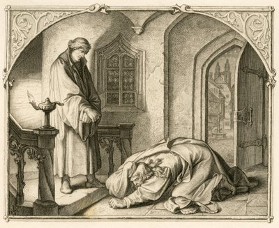 Martinho Lutero e o ladrão Hans Kohlhase (1500-1540) de Gustav Ferdinand Leopold Konig