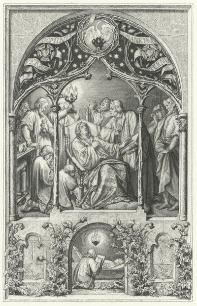 A morte de Martinho Lutero (gravura) de Gustav Ferdinand Leopold Konig