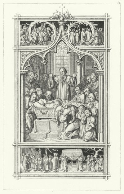 O funeral de Martinho Lutero (gravura) de Gustav Ferdinand Leopold Konig