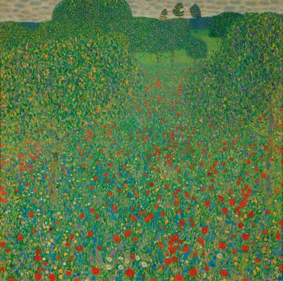 Um campo de papoilas de Gustav Klimt