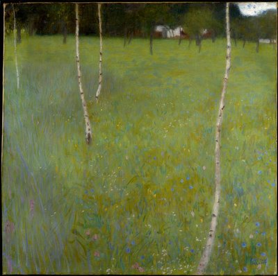 Quinta com bétulas (Bétulas jovens) de Gustav Klimt