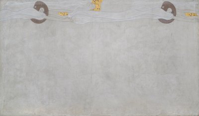 Beethoven Frieze: O Anseio da Felicidade - painel 4, parede longa esquerda de Gustav Klimt
