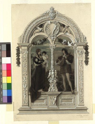 «A Juventude» (Base para: Gerlach  Schenk, Alegorias e Emblemas, vol. 1, n.º 8) de Gustav Klimt