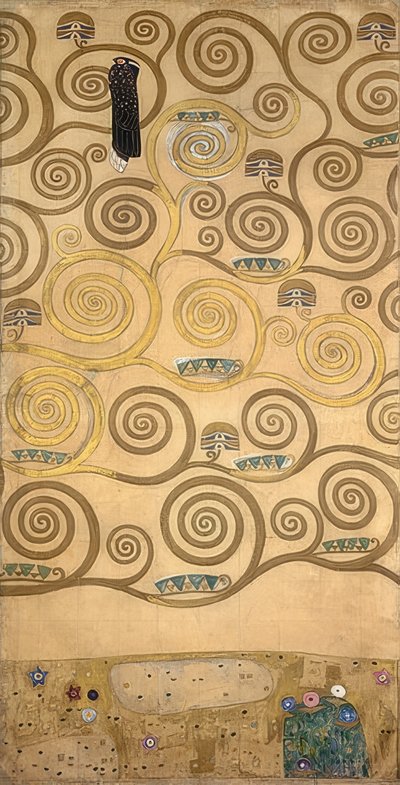 Design para o friso Stoclet. Detalhe. 1905-09 de Gustav Klimt