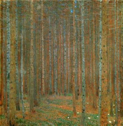 Fir Forest I - Klimt, Gustav (1862-1918) - 1901 - Óleo sobre tela - 90x90 - Kunsthaus Zug, Coleção Kamm de Gustav Klimt