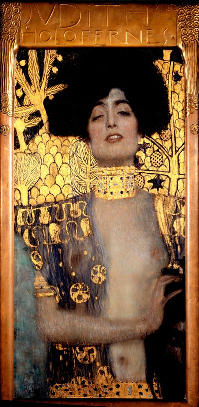 Judith and the Head of Holofernes (Jodith I o Judith und Holofernes) Pintura de Gustav Klimt (1862-1918) 1901 Sun. 84x42 cm Oesterreichische Gallery im Belvedere, Viena, Áustria de Gustav Klimt