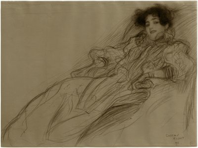 Moça na poltrona de Gustav Klimt