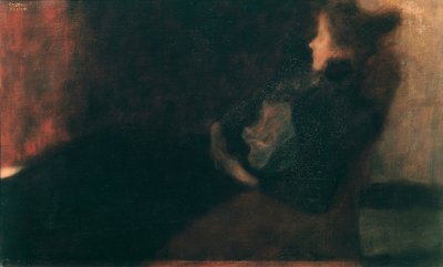 Senhora na lareira de Gustav Klimt