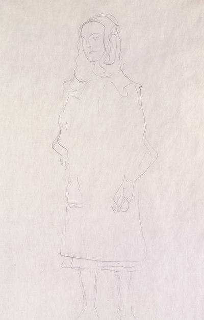 Mada Primavesi, c.1925 (lápis sobre papel japonês brilhante) de Gustav Klimt