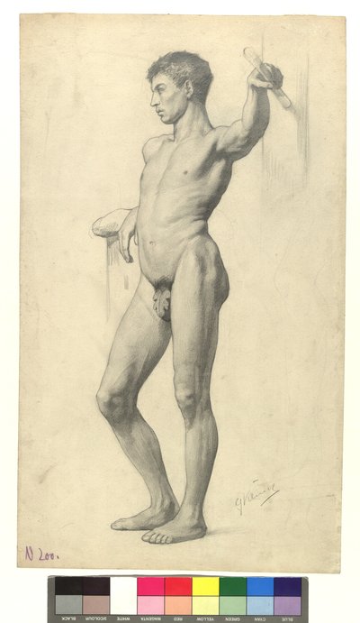 Nudez masculina académica de Gustav Klimt