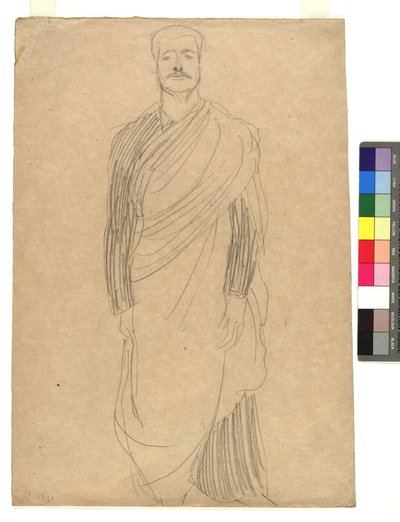 Mann in drapiertem Kostüm de Gustav Klimt