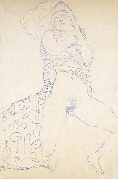 Nu; Halbakt, 1913 de Gustav Klimt