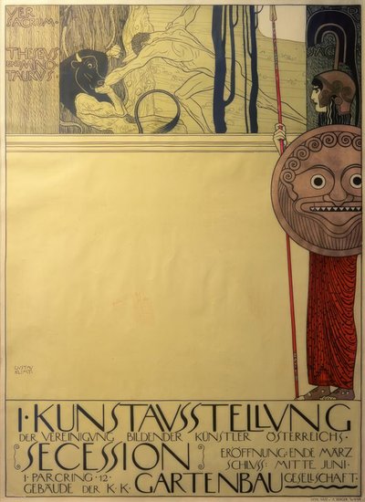 Cartaz da 1ª exposição da Secessão &39;(censurado) de Gustav Klimt
