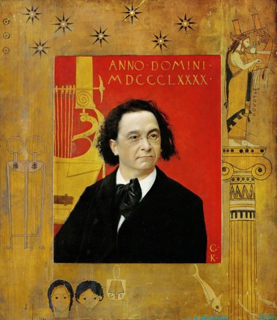 Retrato de Joseph Pembaur, o pianista e compositor, 1890 de Gustav Klimt
