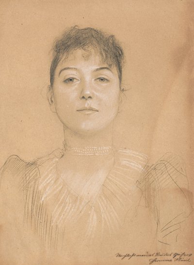 Retrato de uma mulher, c.1890-1891 de Gustav Klimt
