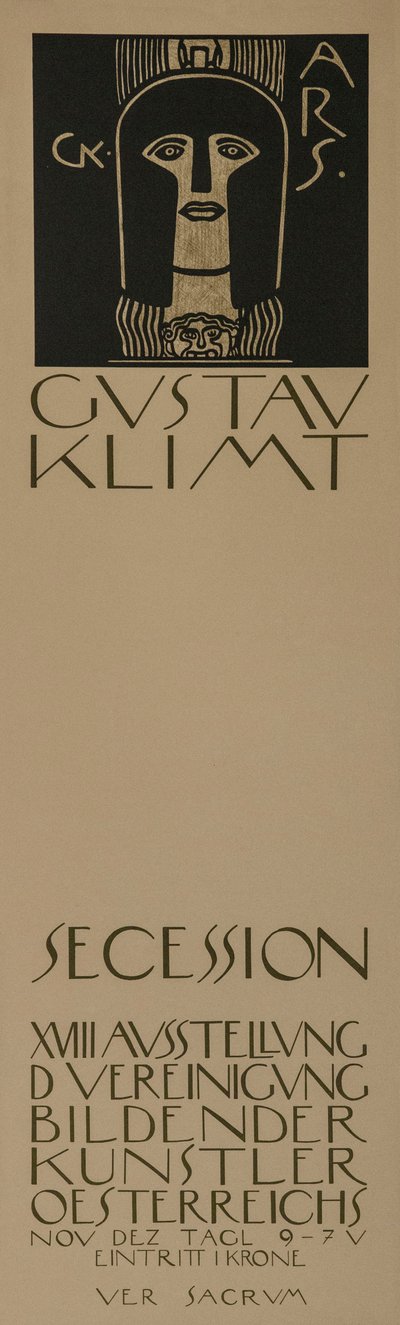 Cartaz da XVIII Exposição de Secessão de Viena, 1903. de Gustav Klimt