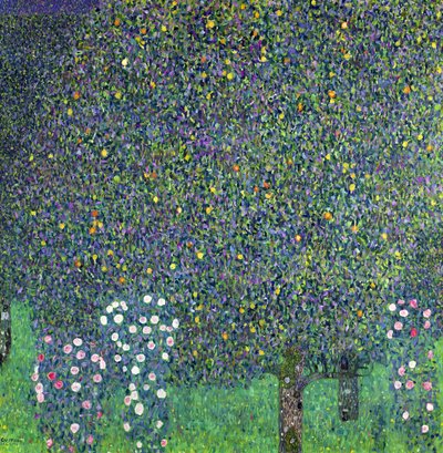 Rosas sob as árvores, c.1905 de Gustav Klimt
