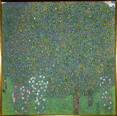 Rosas debaixo das árvores. 1918 (pintura sobre tela) de Gustav Klimt