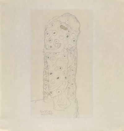 Par de namorados em pé de Gustav Klimt