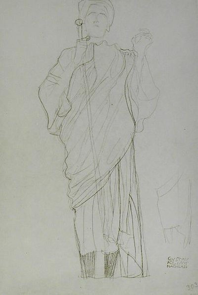 Mulher de Espada em Pé de Gustav Klimt