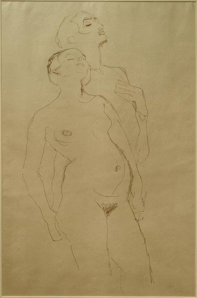 Amantes Permanentes (Estudo para Adão e Eva) de Gustav Klimt