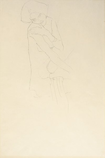 Estudo para Adele Bloch-Bauer II, 1911 de Gustav Klimt