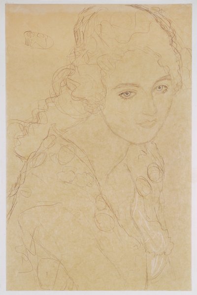 Estudo para a pintura Retrato de Ria Munk III de Gustav Klimt