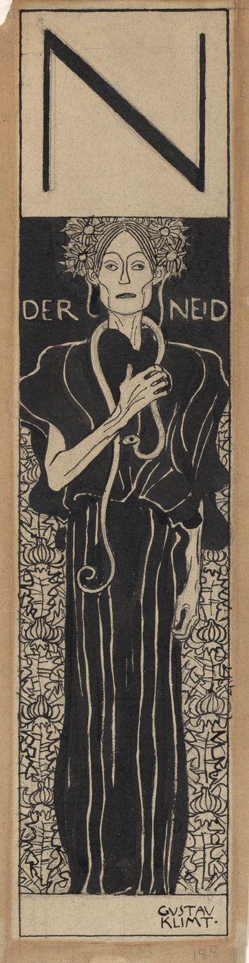 A Inveja, 1898. de Gustav Klimt