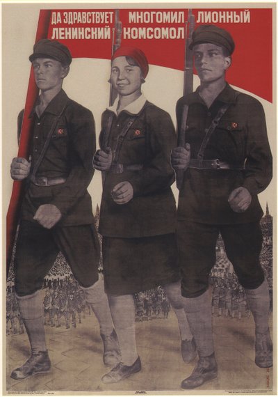 Viva o leninista Komsomol, de vários milhões de membros, 1932 de Gustav Klutsis