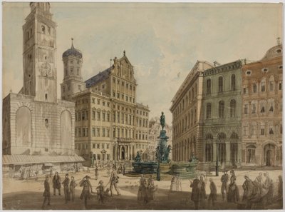 Torre Perlach e Câmara Municipal de Augsburg de Gustav Kraus