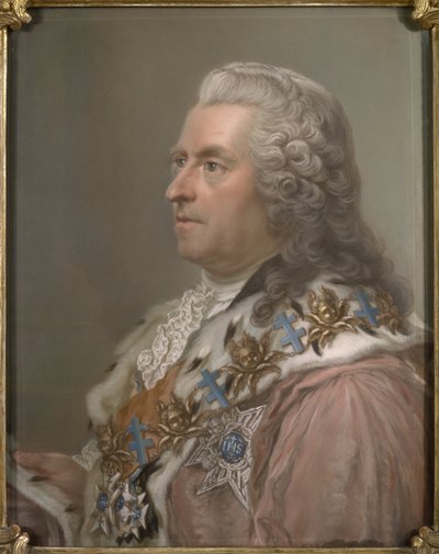 Retrato do Conde Carl Gustaf Tessin (1695-1770), de Lundberg, Gustaf (1695-1786). Pastel sobre papel de Gustav Lundberg
