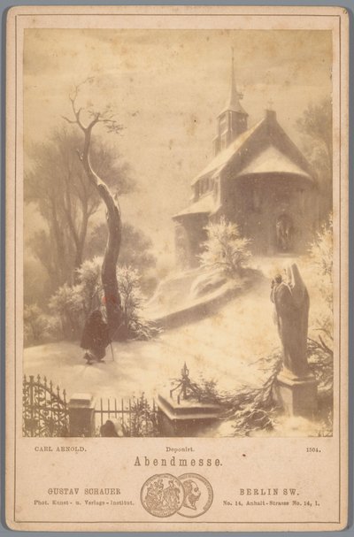 Fotoreprodução da pintura Abendmesse de Carl Arnold
Abendmesse (título sobre o objecto) de Gustav Schauer