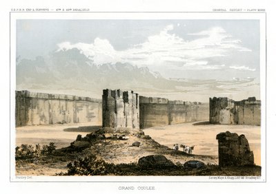 Grand Coulee, Washington, EUA, 1856 de Gustav Sohon