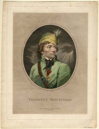 Retrato de Tadeusz Kosciuszko 1746-1817, 1795 de Gustav Taubert