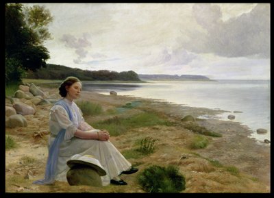On The Beach (óleo sobre tela) de Gustav Vermehren