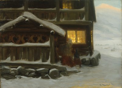 Convidados de Natal (óleo sobre tela) de Gustav Wentzel