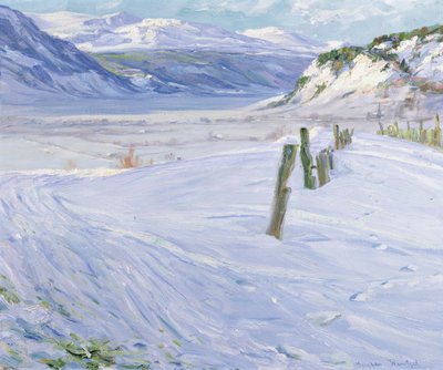 Paisagem de inverno (óleo sobre tela) de Gustav Wentzel