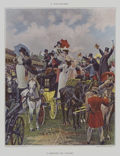 LArrivee du Favori (A chegada do favorito) de Gustav Wertheimer