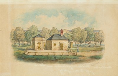 A casa de queima de notas na margem esquerda de Viena, no local da atual Beethovenplatz de Gustav Zafaurek