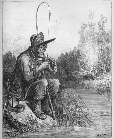 Le petit poisson et le pecheur - O pescador e o peixinho - de 