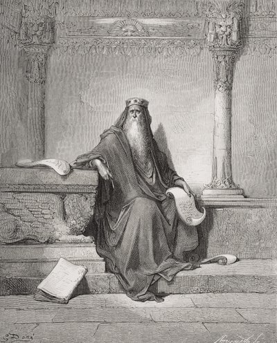 Salomão, ilustração de "A Bíblia Sagrada" de Dore de Gustave (after) Dore