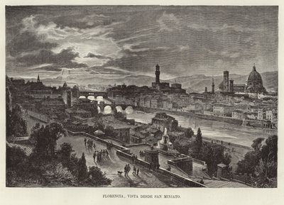 Florença, vista de San Miniato de Gustave Bauernfeind