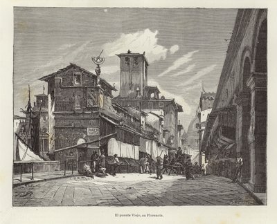 Ponte Vecchio em Florença de Gustave Bauernfeind