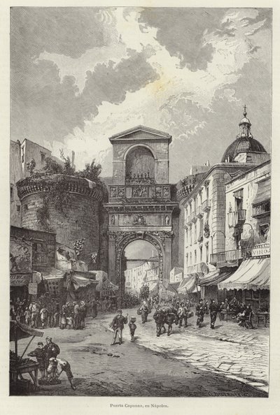 Porta Capuana em Nápoles de Gustave Bauernfeind
