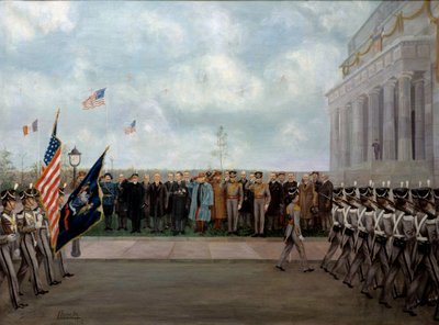 “O marechal Joffre em missão em Washington” de Gustav Brock (1881-1945). 1917 (óleo sobre tela) de Gustave Brock