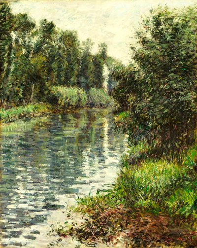 Um pequeno ramo do Sena, Argenteuil, 1888-90 de Gustave Caillebotte