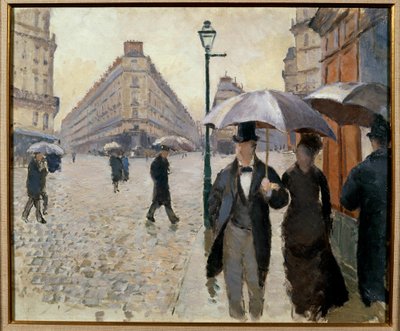 Uma rua de Paris com tempo chuvoso (Place de l